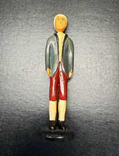 Rare Vintage 1984 C. Royston Carved Wood Figurine Colonial Man Asbury Marked picture