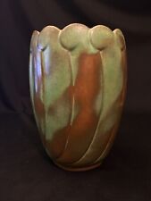 Vintage Frankoma Art Pottery Large Vase Garden Pot Green Brown  picture