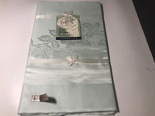 Vintage New Cinerama Damask Green Rose Tablecloth/4Napkins 50x50 Napkins 12x12 picture