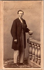 Rochester, NY, Charles Hill, Long Coat, Civil War Era, c1860s CDV Photo, #5003 picture