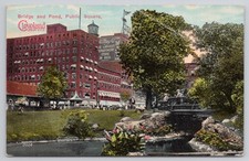 Cleveland OH Public Square Bridge Pond The May Co. Dept Store Postcard c1910s picture