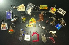 Keyrings and Key Fob Lot Of 21 Various Some Vintage picture