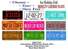Personalized License Plate Custom Aluminum Front Car Tag Any Text for Auto ATV picture
