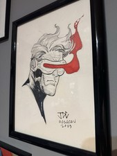 Joshua Cassara Original Cyclops Sketch Art Signed X-Men JDC MegaCon 2023 picture