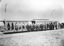 Celebrators And Streetcars During The Opening Of The Pico Heights  - Old Photo picture