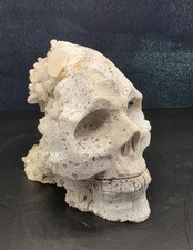 Clear Quartz Cluster Skull Hand Carved Natural Crystal Cave 1lb 12oz picture