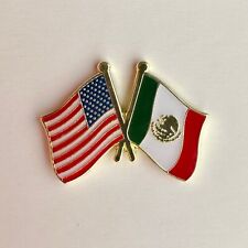 USA and Mexico Flag Pride Pin 1” Wide 75” Tall Butterfly Clasp picture