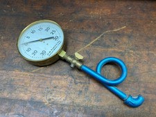 Antique H.O. TRERICE CO. Gauge Vacuum & Pressure Detroit Mich USA picture