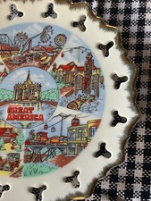 Vintage Marriott's Great America Collector Plate~Gilt~Colorful Beautiful Art picture