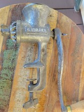 Antique Universal No. 1 Meat Grinder LF&C Cast Iron Hand Crank Food Chopper 1900 picture