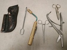 Vintage Flex- Lite Doctor Tool Set 5 Lot With Leather Case Pre-owned picture