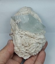 Natural Blue topaz large size crystal on matrix feldspar from Skardu Pakistan. picture