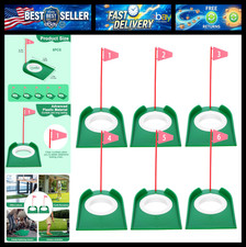 6 Pack Golf Putting Cup with Flags, Plastic Mini Golf Hole Putting Practice Aids picture
