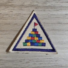 Girl Scout Try It Brownie Artful Architecture Merit Badge Patch Vintage 90s USED picture