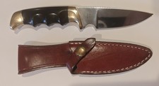 Vintage Kershaw Fixed Blade Knife, Model #1030  Kai Japan & Leather Sheath picture