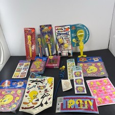 Vintage 1990s Tweety Bird Looney TunesLot NOS Pens Magnets Stickers WarnerBros picture