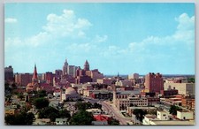 Tulsa Oklahoma Expanding Downtown Area North from 14th Street Vintage Postcard picture