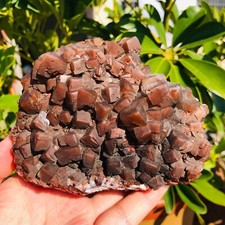 1.63lb Natural Chocolate Calcite Coarse Quartz Crystal Mineral Specimen Healing picture