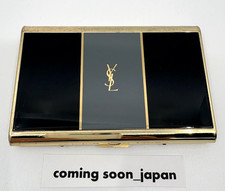 Vintage YVES SAINT LAURENT Cigarette Case Black Gray YSL Logo Card Case 4.2x2.7