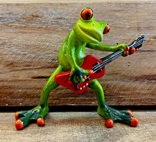 Frog Playing Guitar Resin Figurine 5