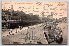 Antique Germany Postcard DRESDEN Blick von der Carolabruecke 1905 picture