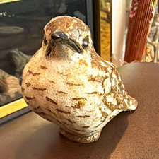 Anderson Design Studio Small Brown & White Speckled Ceramic Bird Figurine picture