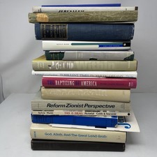BIG Israel Jewish History Politics Zionism Religion Vintage +15 Book Lot picture