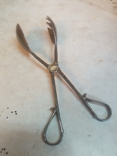Vintage EP Zinc Silverplate Salad Tongs picture