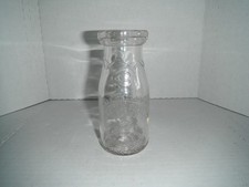 Riverdale Supreme Dairies Embossed half pint Milk Bottle Salamanca Ny very good picture