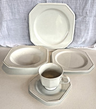 Mikasa F3000 Continental White 5 Piece Set Dinner/ Salad Plates Cup Saucer Bowl picture