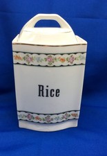 Vintage Bavarian Porcelain Rice Canister picture