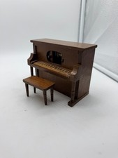Vintage 1976 Miniature Wooden Piano Music Box Plays 