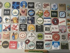 60 Unique Beer Bar Coasters Pint Glass mat coaster Craft Domestic Import Lot B picture