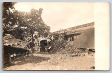 Pennsylvania Flyer Train Wreck Fort Wayne Indiana 1911 Real Photo RPPC picture