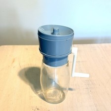 Vintage 1960's Blue Gray Gemco Glass Nut Herb Spice Grinder picture