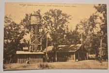 Water Tower & Lodge Camp Minneyata Dixon Illinois IL  Posted 1943 Postcard G14  picture