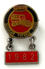Vintage 1982 Total Milligan Vintage Trial Pin Classic Car Rally picture