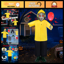 4FT Life Size Scary Boy Animatronic Prop - Outdoor Halloween Decorations, Creepy picture