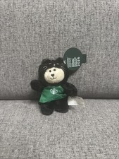 Starbucks 2026 Halloween Bearista Bear Black Cat Keychain Plush - NEW W/ TAGS🔥 picture