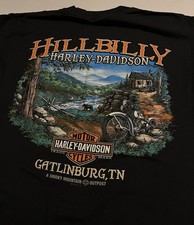 VTG Harley Davidson Motorcycles 2012 Hillbilly Gatlinburg T-Shirt LARGE Biker picture