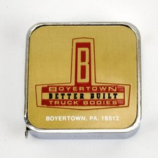 Vintage Boyertown Better Built Truck Bodies PA Barlow Pocket Tape Measure W Box picture