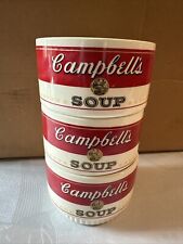 1960's Campbells Soup Ceramic Stackable Bowls  - Three (3) Total USA Vintage picture