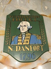 Rare Maskerteers 1965 George Washington Hotel N. Danfort Esg. 1796 Vintage Sign picture