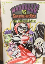 madballs vs garbage pail kids 1 Original Sketch Cover Variant Harley Quinn picture