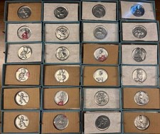 Lot Of 24 Vintage Pewter  Disney Collectors Coins picture