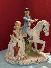 Vintage Porcelain Equestrian Figurine: Romantic Colonial/French Provincial picture