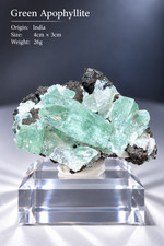 Natural Green Apophyllite Crystal India Mint Green Mineral Specimen 26g picture