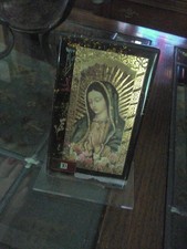 VTG  MEXICO Our Lady of Guadalupe Lucite Plaque Virgin Mary 5