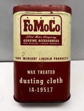 Vintage FoMoCo Ford Dusting Cloth Tin 1A-19517 Original Cloth Genuine Accessory picture