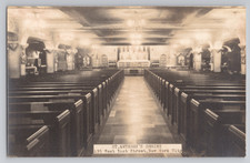 St. Anthony's Shrine NYC 1948 RPPC Postcard - 135 West 31st Street Interior picture